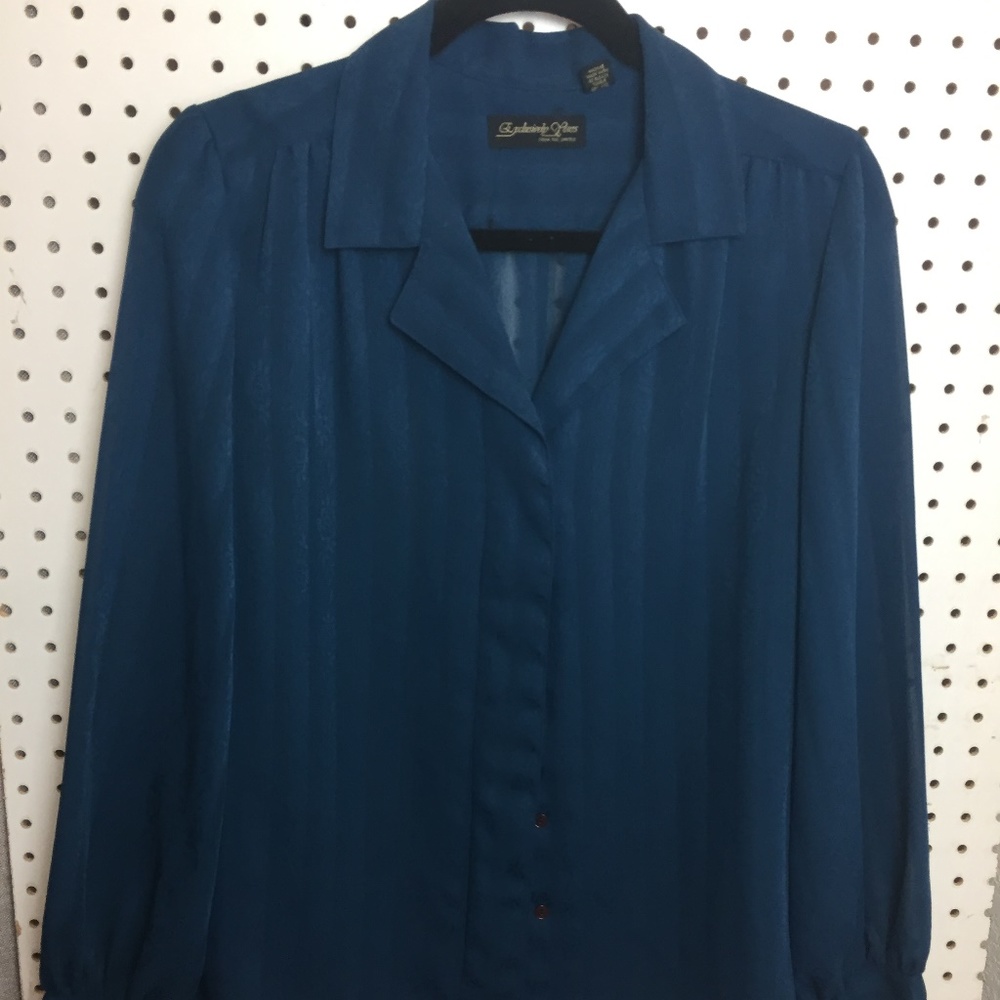 Exclusively yours blue blouse size 9